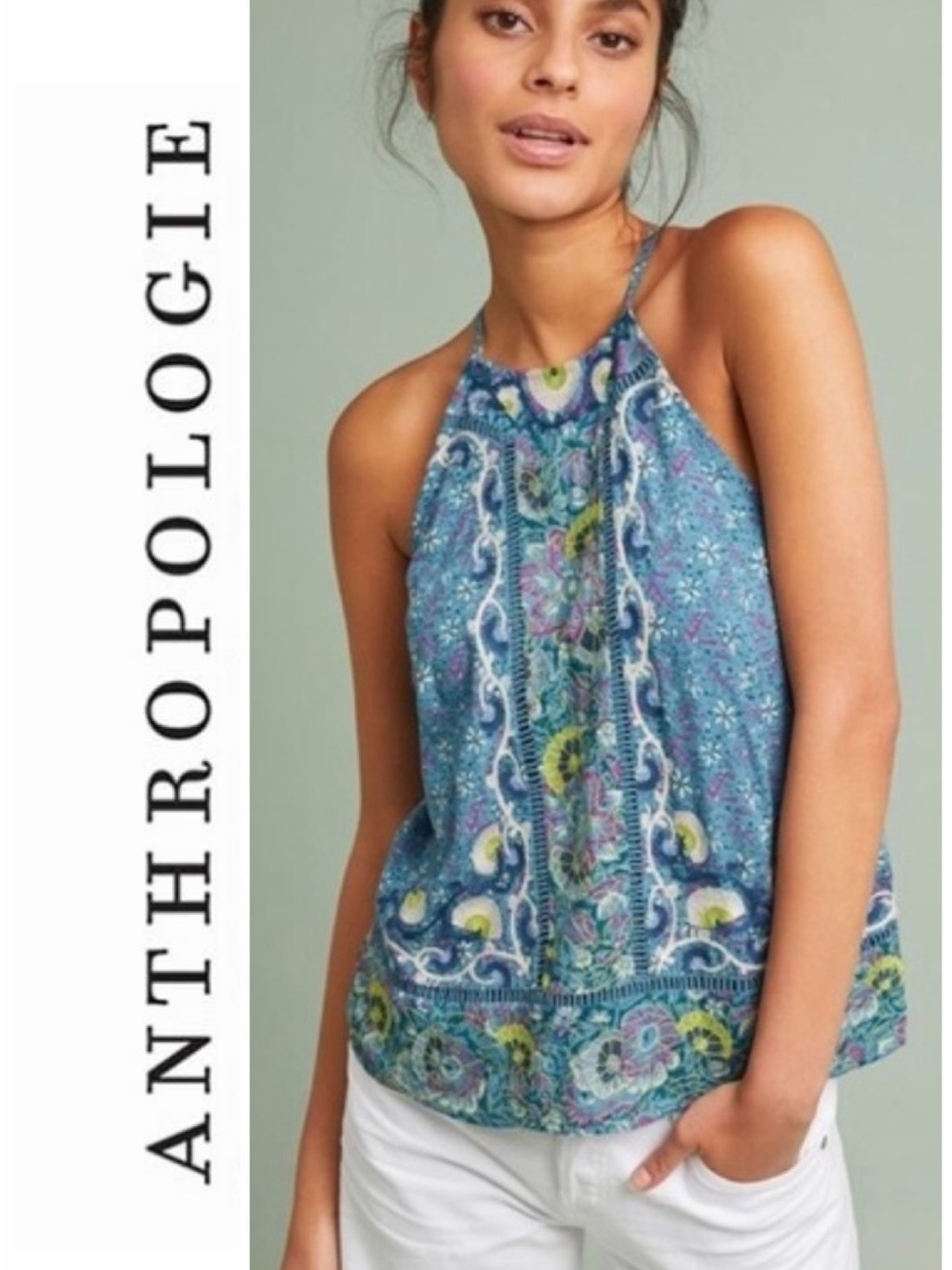 EUC Anthropologie Halter Top